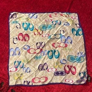 Coach signature C silk scarf vintage